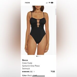 Becca color code Santorini Swimsuit L